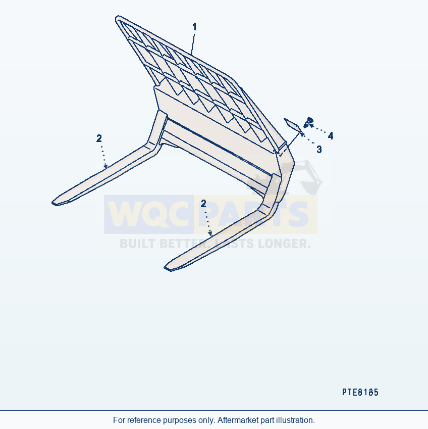 Komatsu WA250-5 Dumping Fork parts diagram