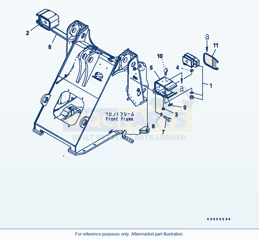 Komatsu WA250-5L Front Light parts diagram