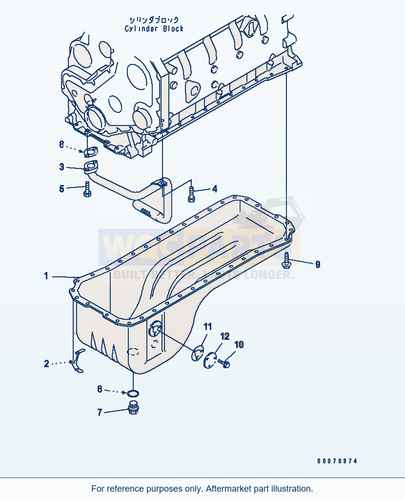 Komatsu WA250-5L Oil Pan parts diagram