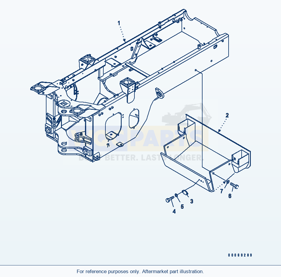 Komatsu WA250-5L Fuel Tank (Waste Handler Guard) parts diagram