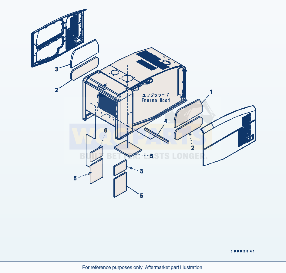 Komatsu WA250-5L Hood (Sheet) parts diagram