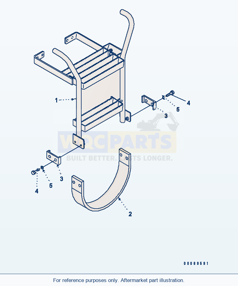 Komatsu WA250-5L Left Ladder (Waste Handler) parts diagram