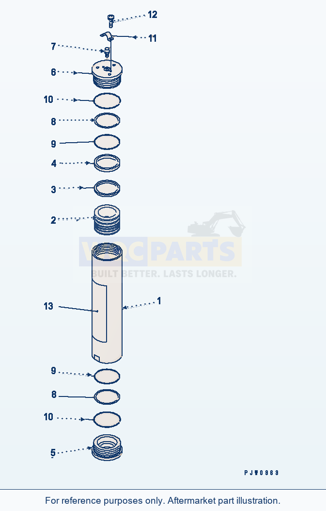 Komatsu WA250-5L Accumulator (E.C.S.S) parts diagram