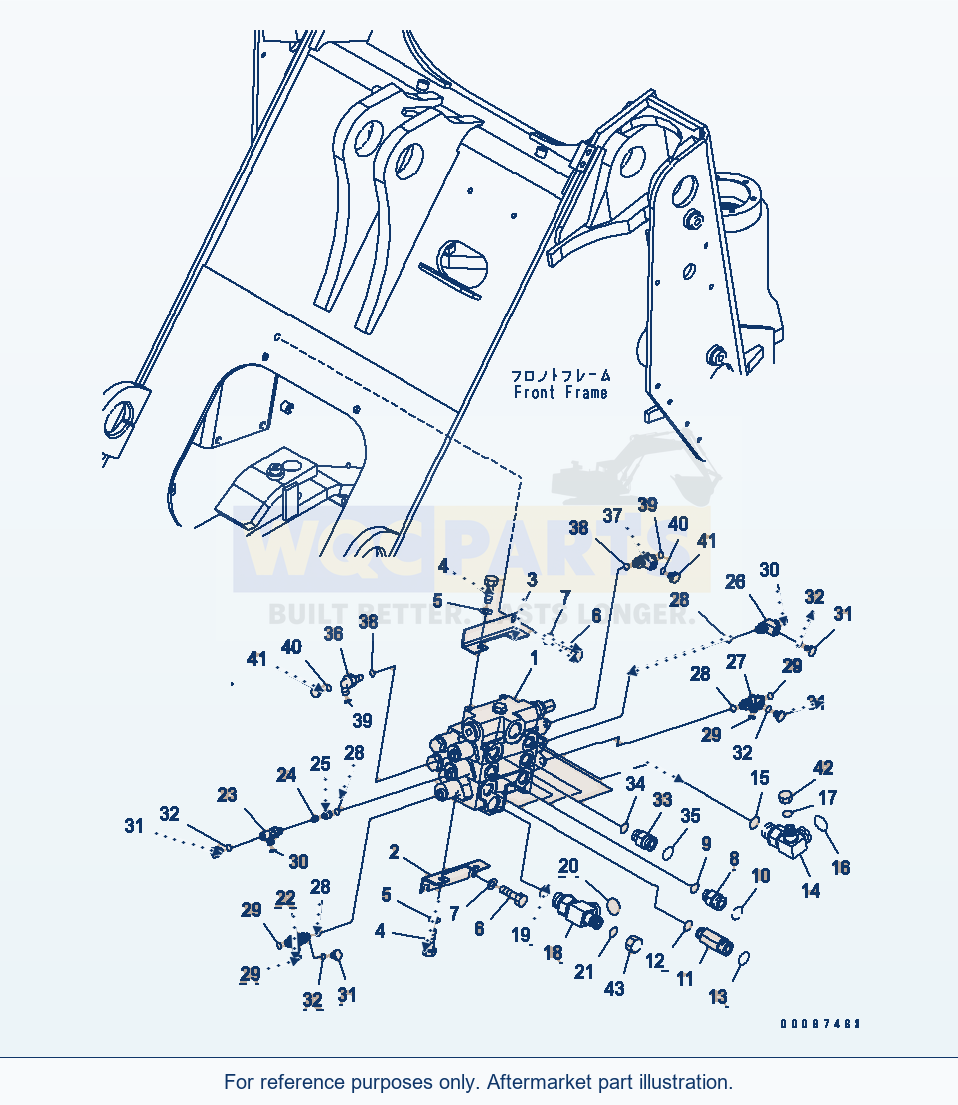 Komatsu WA250-5L Control Valve (3-Spool) (Ecss) parts diagram