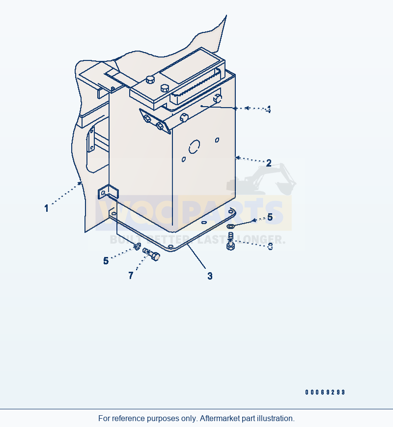 Komatsu WA250-5L Hydraulic Tank (Waste Handler Guard) parts diagram