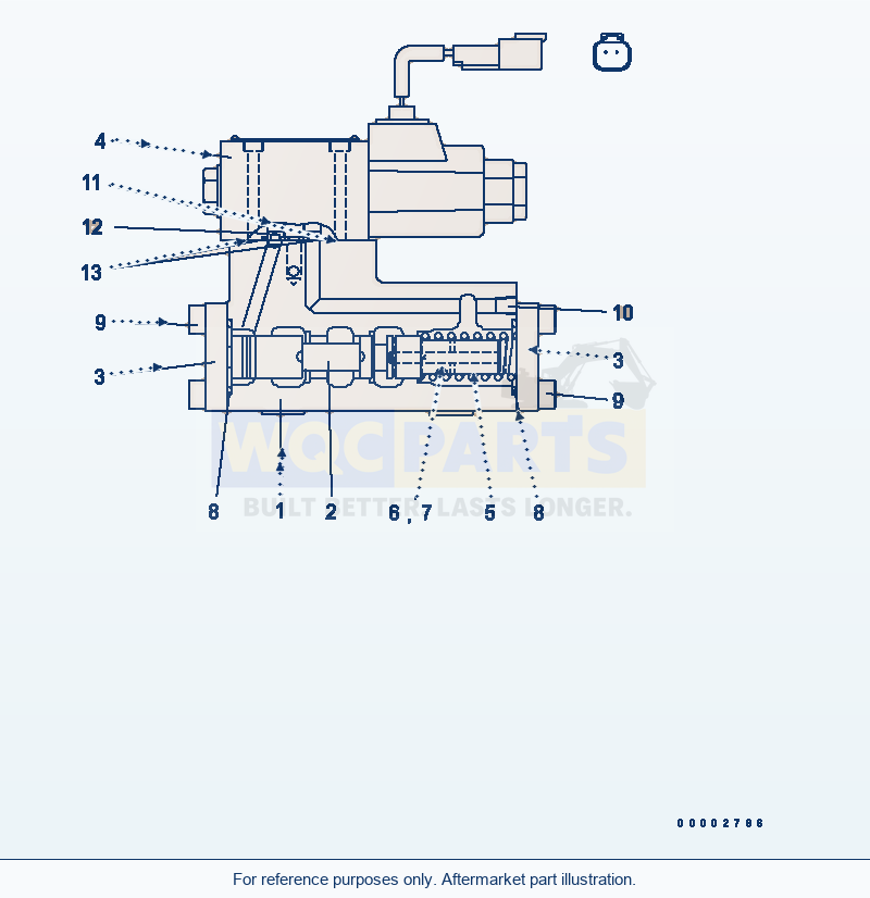 Komatsu WA250-5L Valve (Auxiliary Steering) (Shut-Off Valve) parts diagram