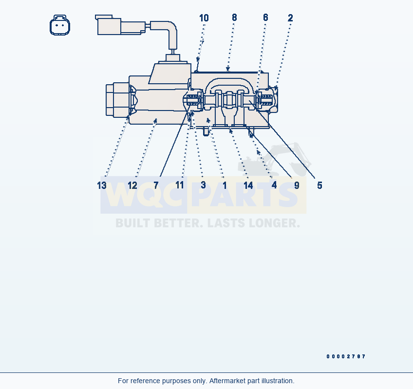 Komatsu WA250-5L Valve (Auxiliary Steering) (Solenoid Valve) parts diagram