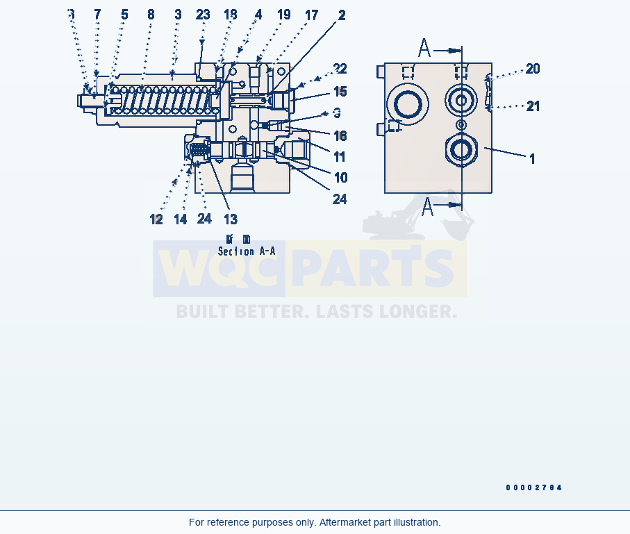 Komatsu WA250-5L Valve (Auxiliary Steering) (Valve Block) parts diagram