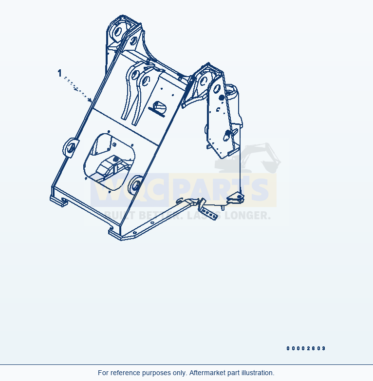 Komatsu WA250-5L Front Frame parts diagram
