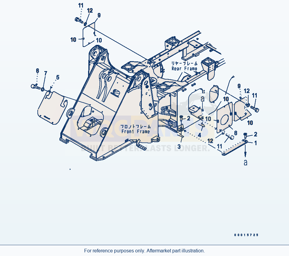 Komatsu WA250-5L Lock Bar And Cover (3-Spool) parts diagram