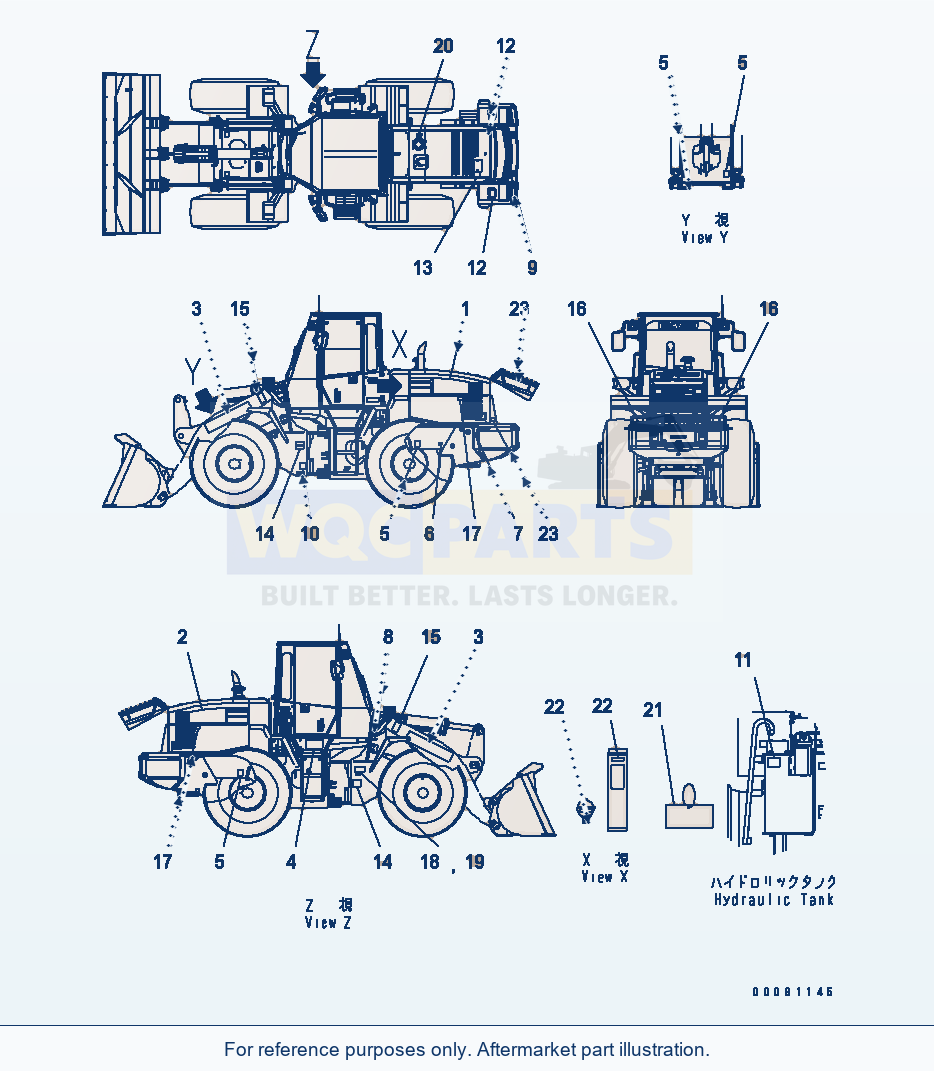 Komatsu WA250-5L Decal (French) parts diagram