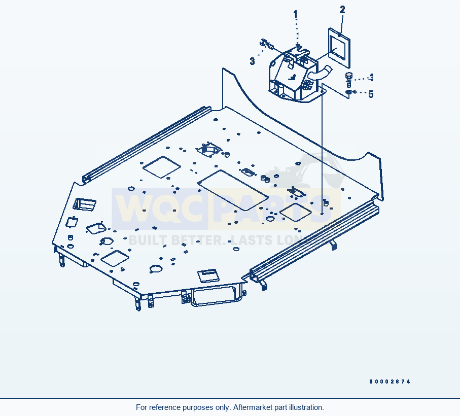 Komatsu WA250-5L Floor (Console Box) (L.H.) parts diagram