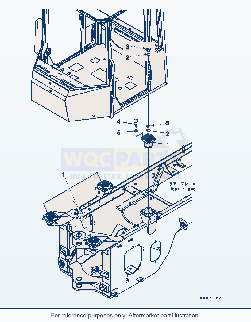 Komatsu WA250-5L Floor Support parts diagram
