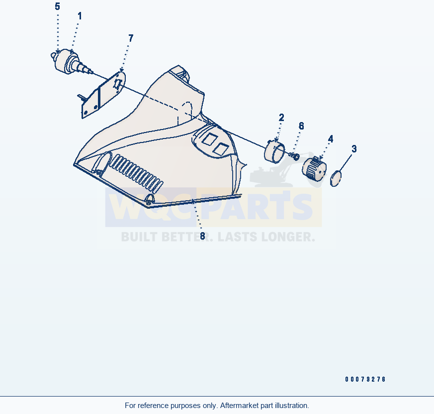 Komatsu WA250-5L Floor (Wiper Switch) parts diagram