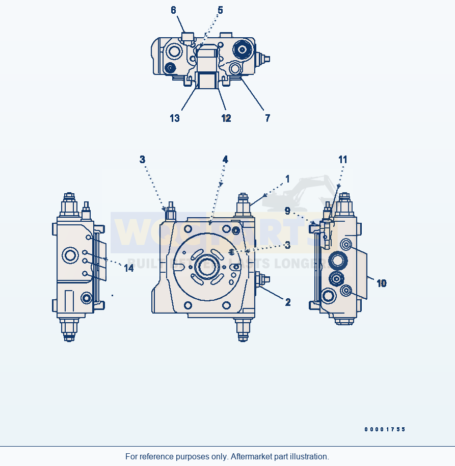 Komatsu WA250-5L Hst Pump (Cover) parts diagram