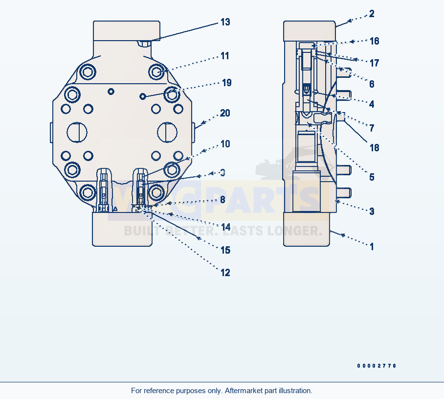 Komatsu WA250-5L Motor (Hst Main) (Control) parts diagram