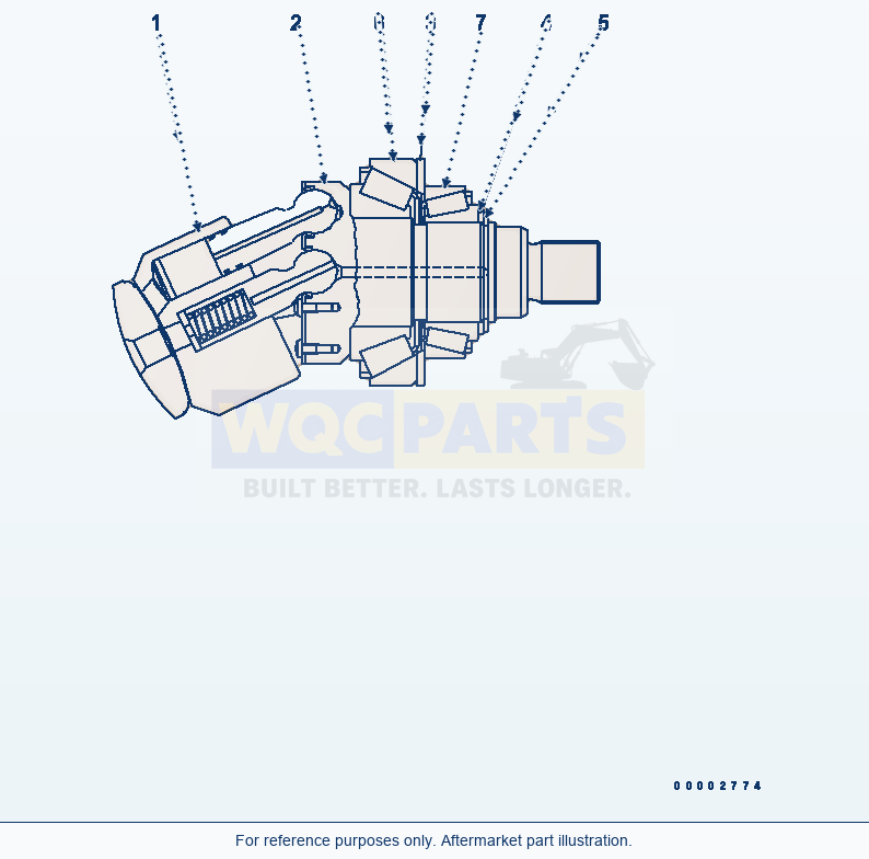 Komatsu WA250-5L Motor (Hst Main) (Rotary Group) parts diagram