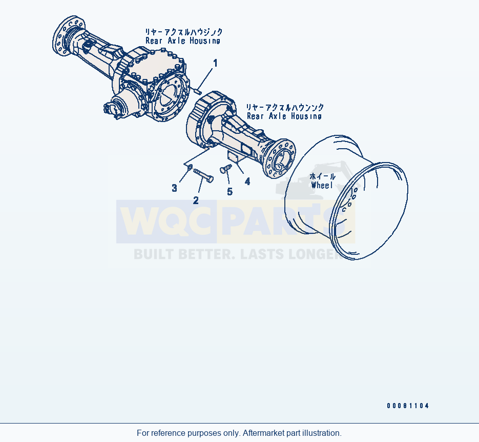 Komatsu WA250-5L Rear Axle (Mounting Parts) parts diagram