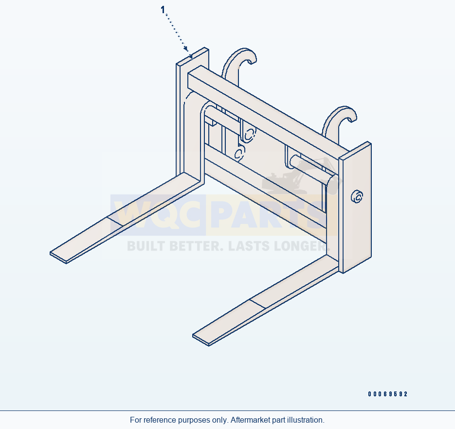 Komatsu WA250-5L Forks (60-Inch Construction With Jrb Coupler) parts diagram