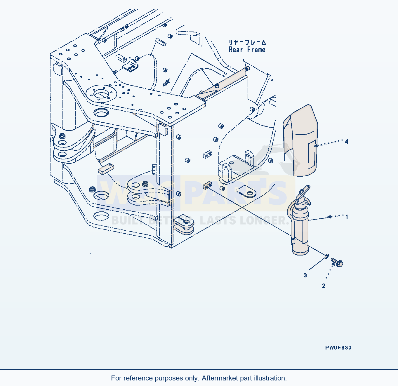 Komatsu WA250-6 Fire Extinguisher (#75116-) parts diagram