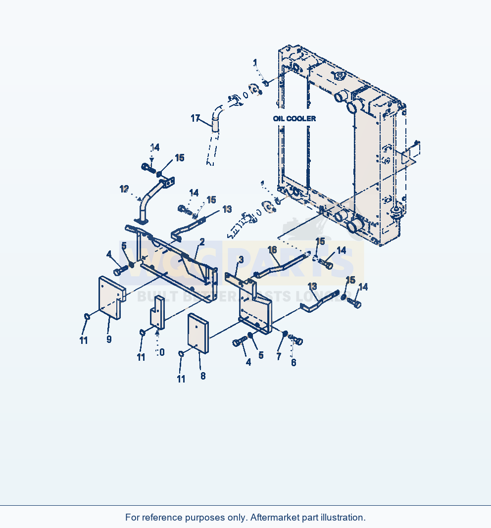 Komatsu WA250-6 Radiator Baffle parts diagram