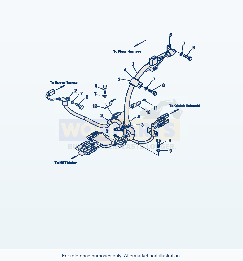 Komatsu WA250-6 Rear Harness Hst Harness parts diagram