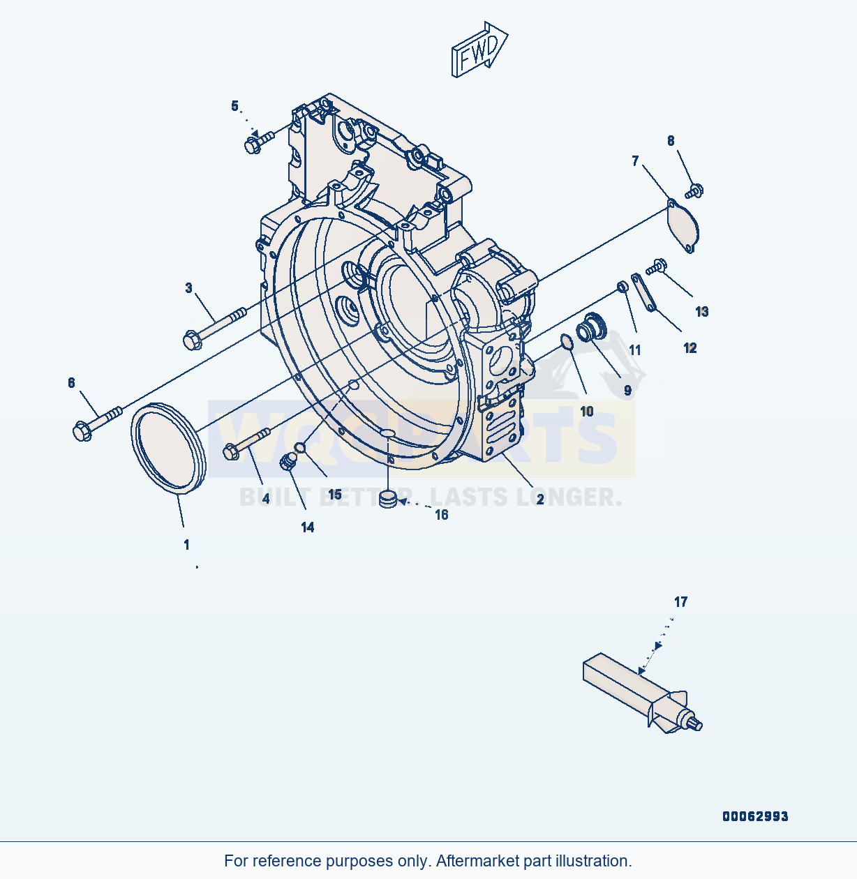 Komatsu WA250-6 Flywheel Housing (#26506237-) Serial 75053-UP parts diagram