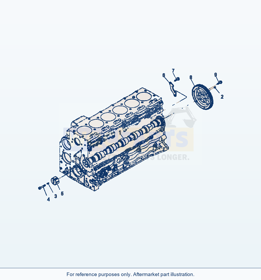 Komatsu WA250-6 Camshaft Serial A76001-UP parts diagram