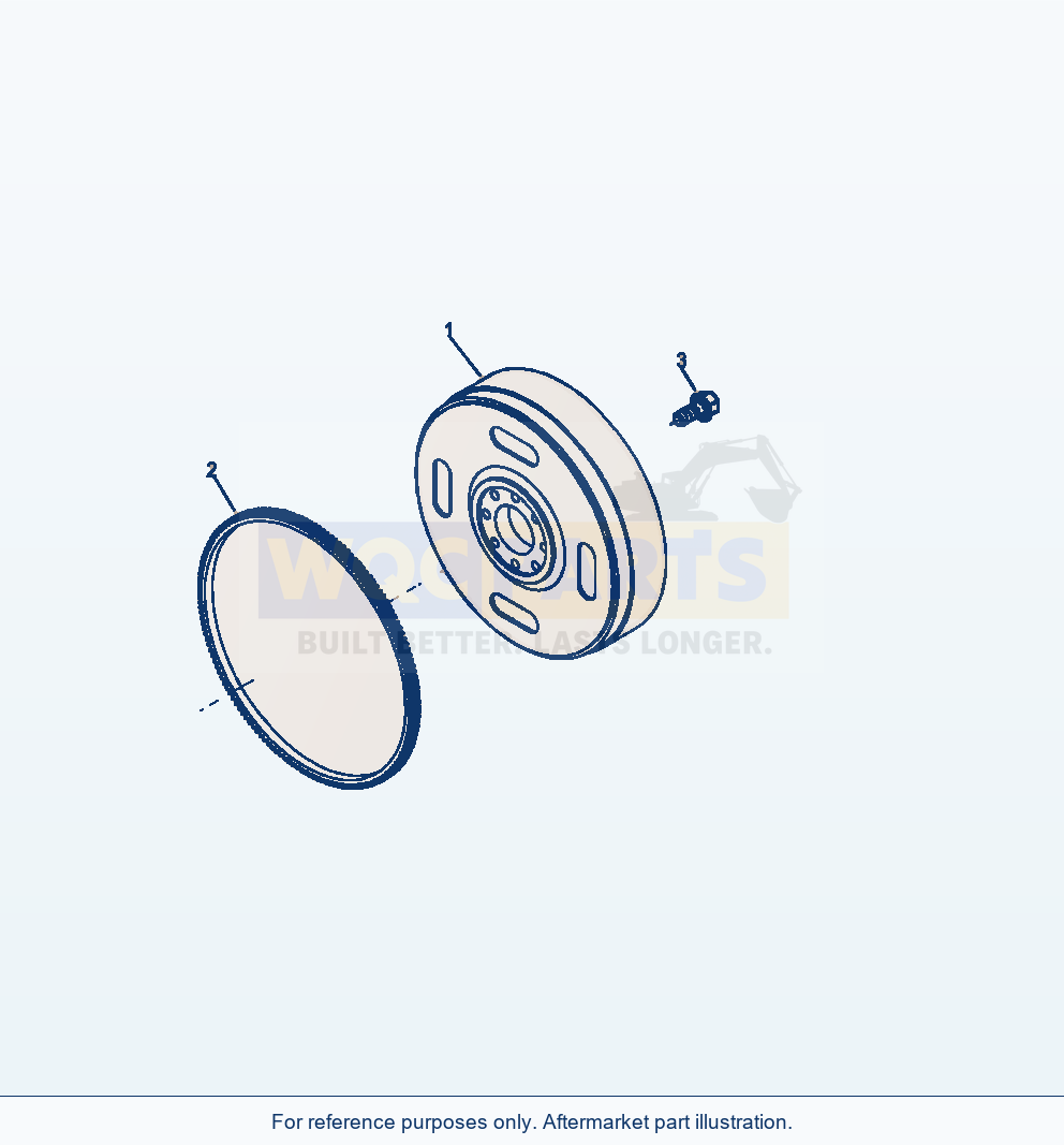 Komatsu WA250-6 Flywheel parts diagram