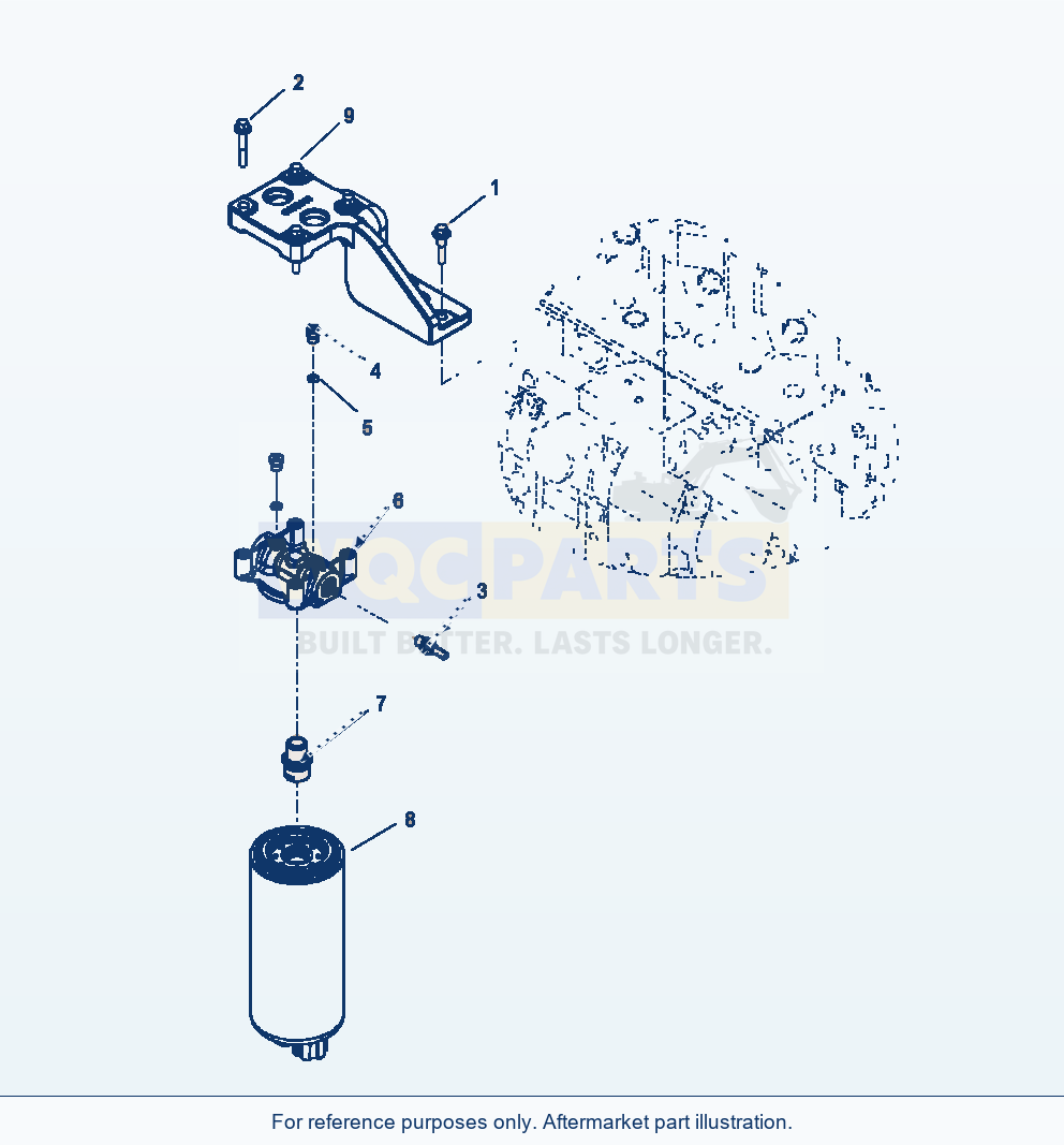 Komatsu WA250-6 Fuel Filter parts diagram