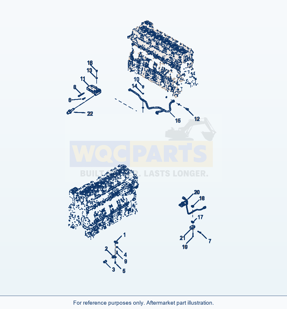 Komatsu WA250-6 Fuel Piping parts diagram