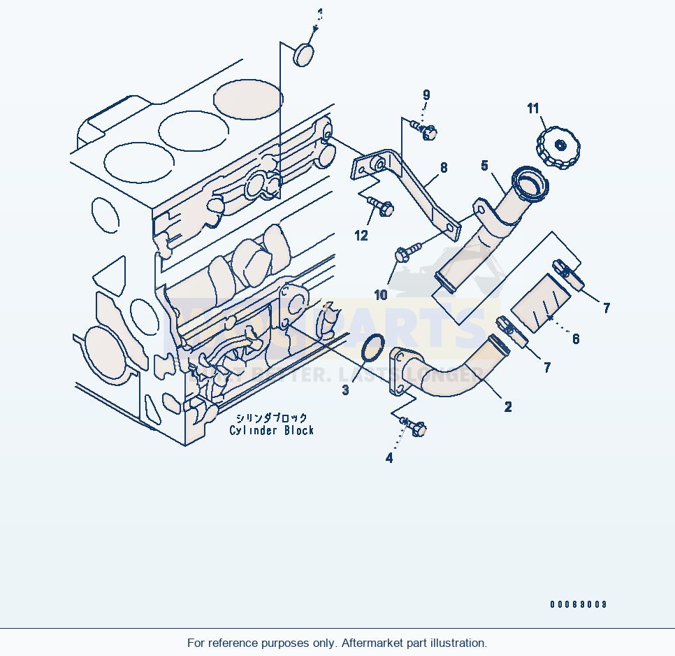 Komatsu WA250-6 Oil Filler(#26506237-) Serial 75001-UP parts diagram