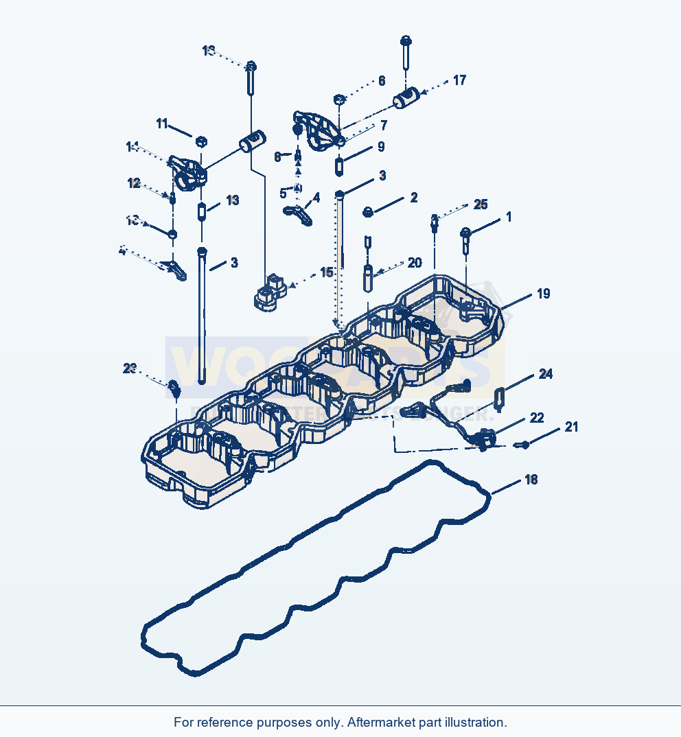 Komatsu WA250-6 Rocker Lever parts diagram