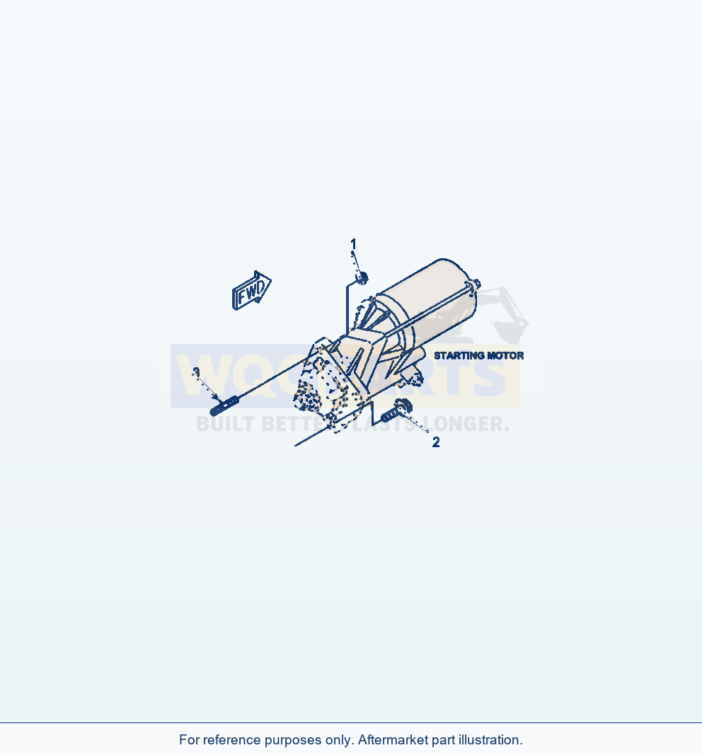 Komatsu WA250-6 Starter Motor Mounting parts diagram