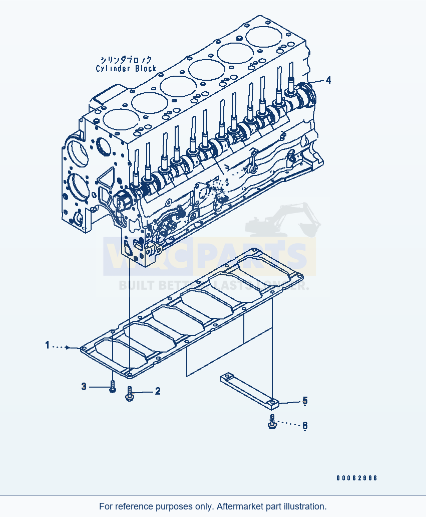 Komatsu WA250-6 Tappet And Plate(#26502684-) Serial 75001-UP parts diagram
