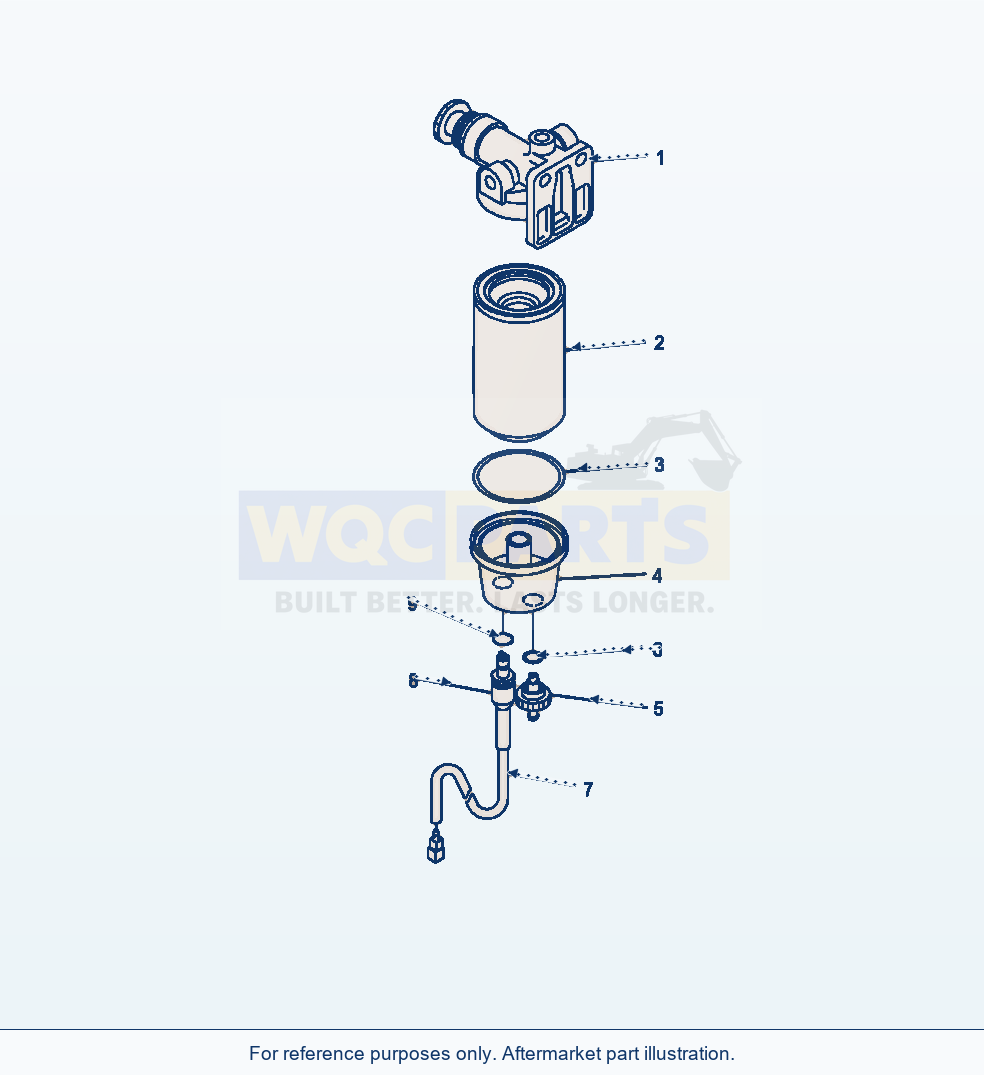 Komatsu WA250-6 Fuel Tank Prefilter parts diagram