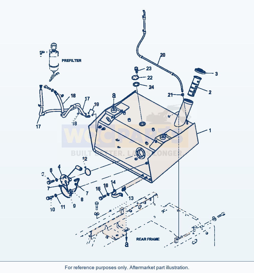 Komatsu WA250-6 Fuel Tank Serial A76001-UP parts diagram