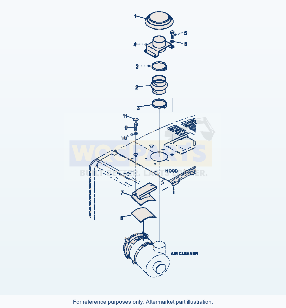 Komatsu WA250-6 Hood Cap parts diagram