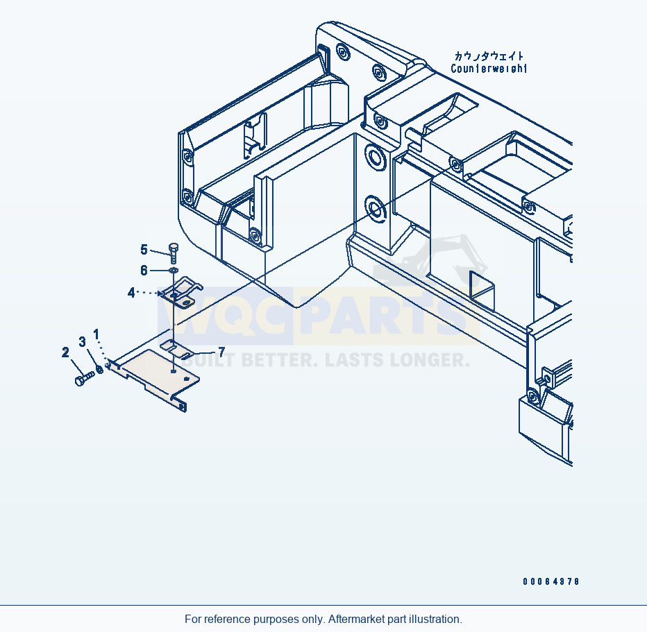 Komatsu WA250-6 Hood (Cover And Striker) Serial 75001-UP parts diagram