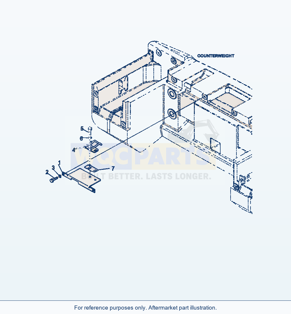Komatsu WA250-6 Hood Cover And Striker parts diagram