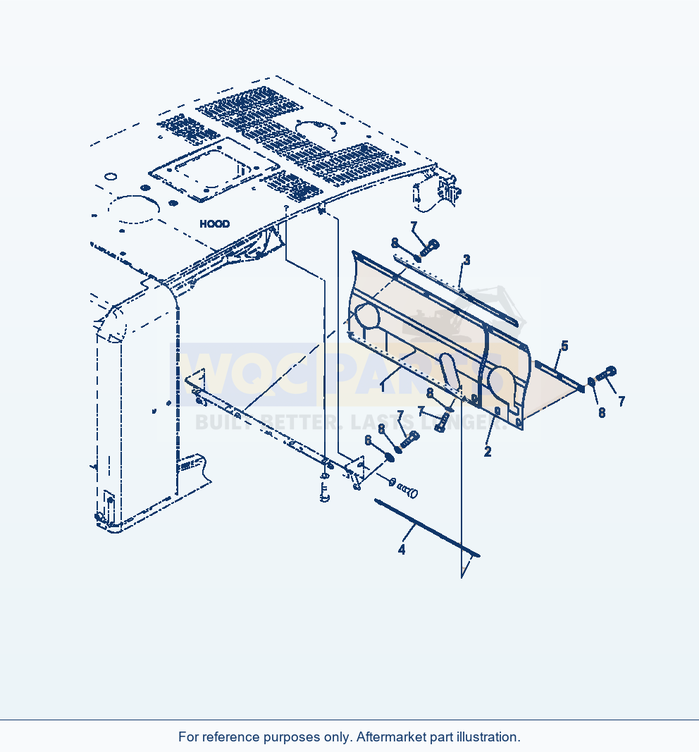 Komatsu WA250-6 Hood Duct Sheet parts diagram