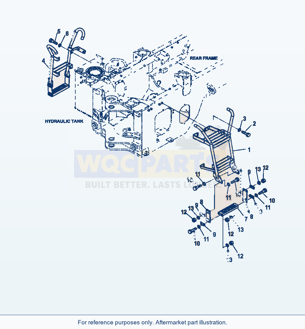 Komatsu WA250-6 Ladder Serial A76001-UP parts diagram