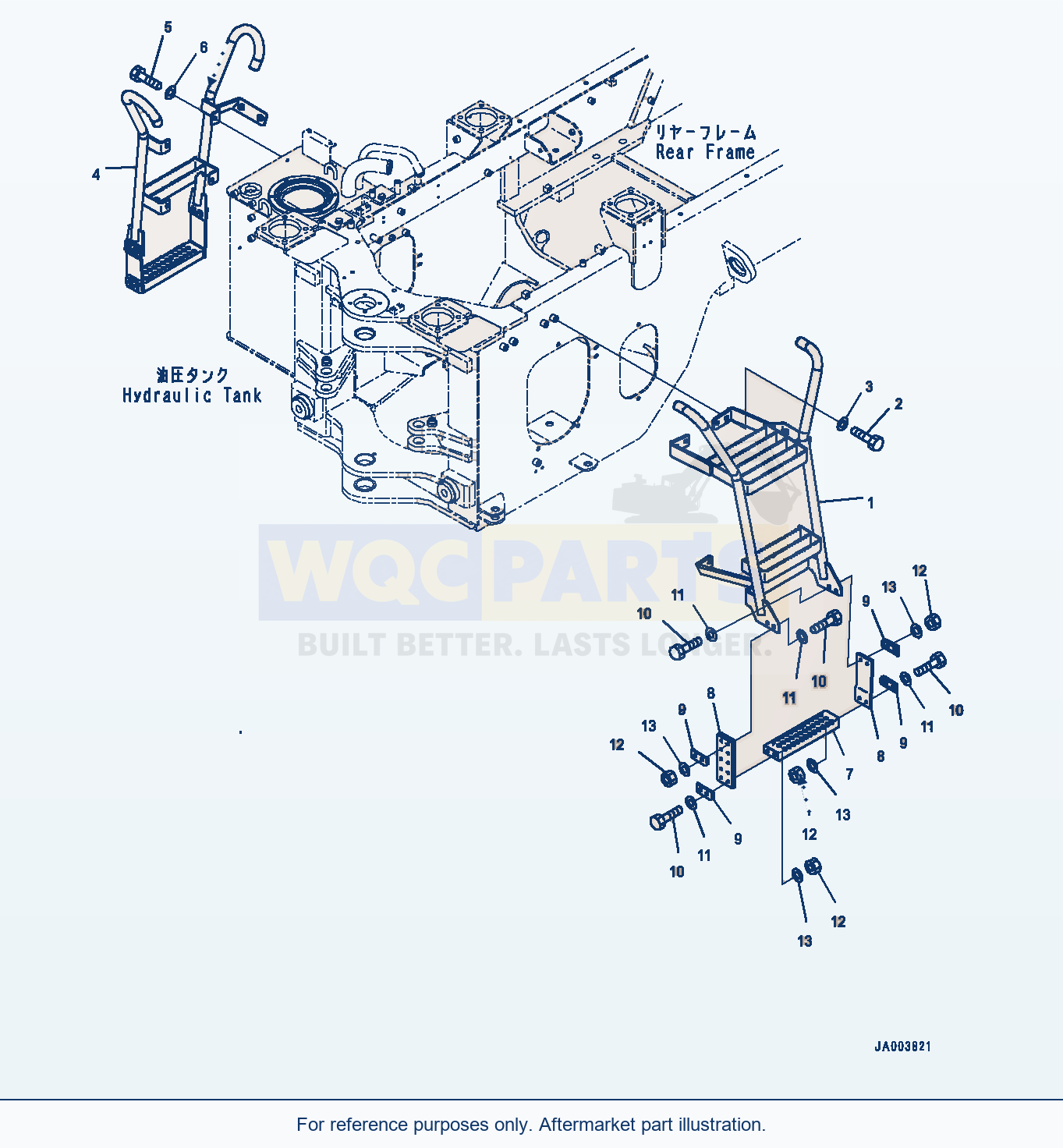 Komatsu WA250-6 Ladder, (#75709-) Serial 75053-UP parts diagram