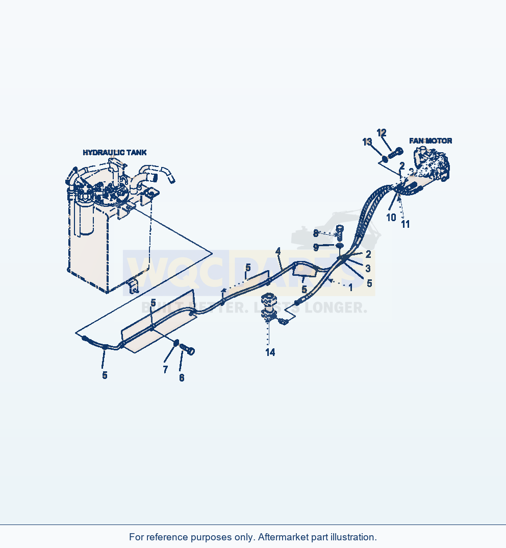 Komatsu WA250-6 Fan Drive Piping parts diagram