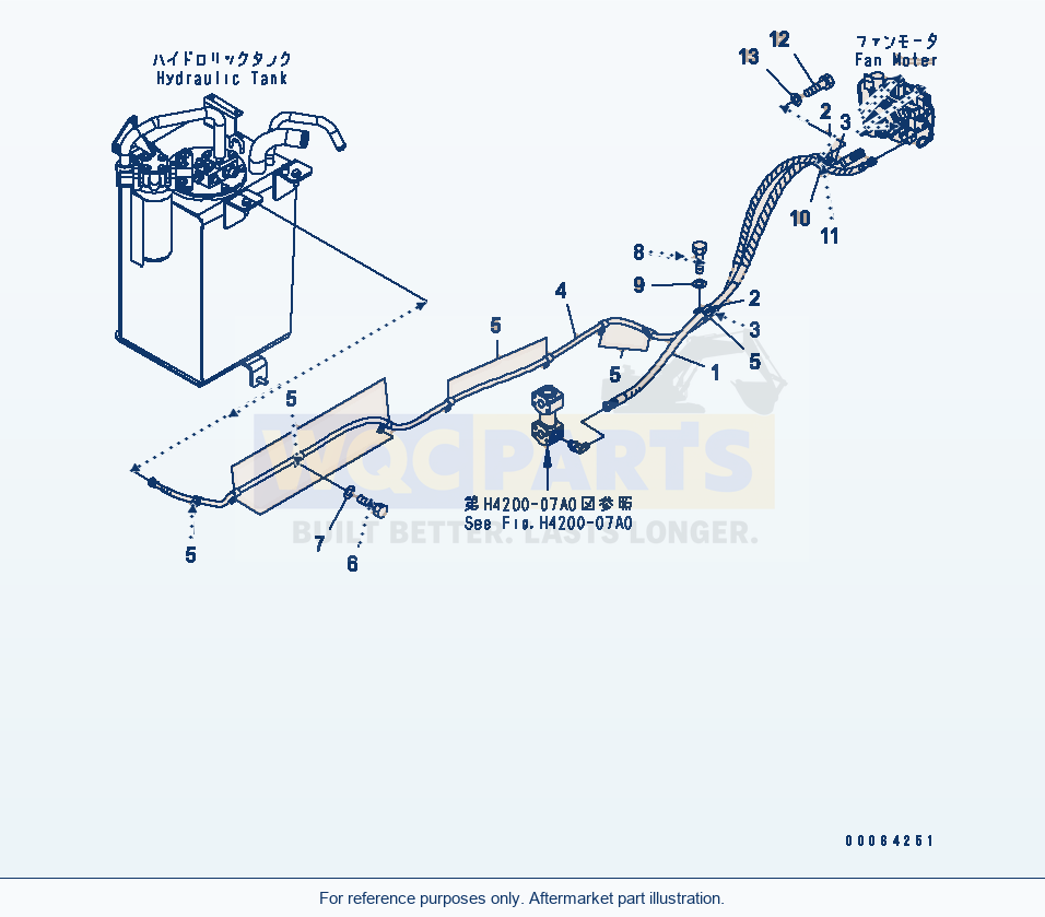 Komatsu WA250-6 Fan Drive Serial 75001-UP parts diagram