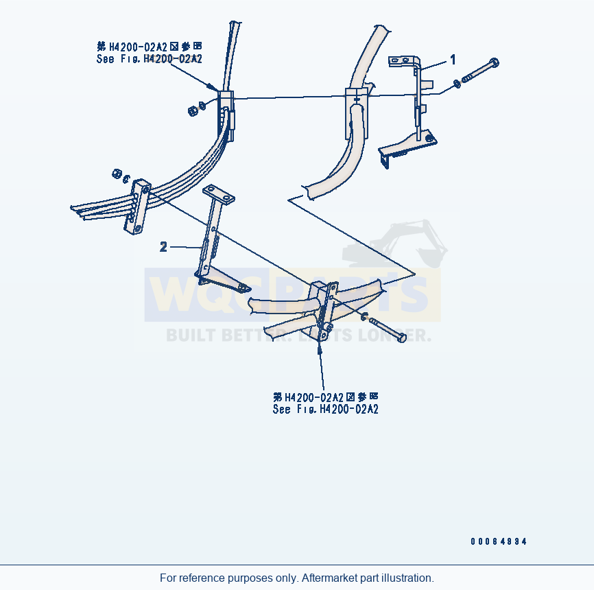 Komatsu WA250-6 Hydraulic Piping (Plate) (For 3-Spool Valve) parts diagram