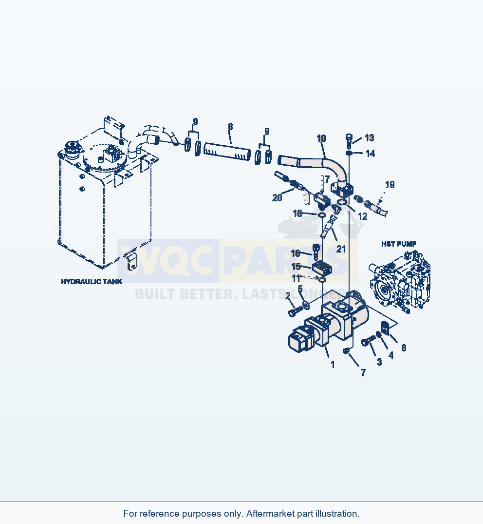 Komatsu WA250-6 Hydraulic Pump Mounting parts diagram