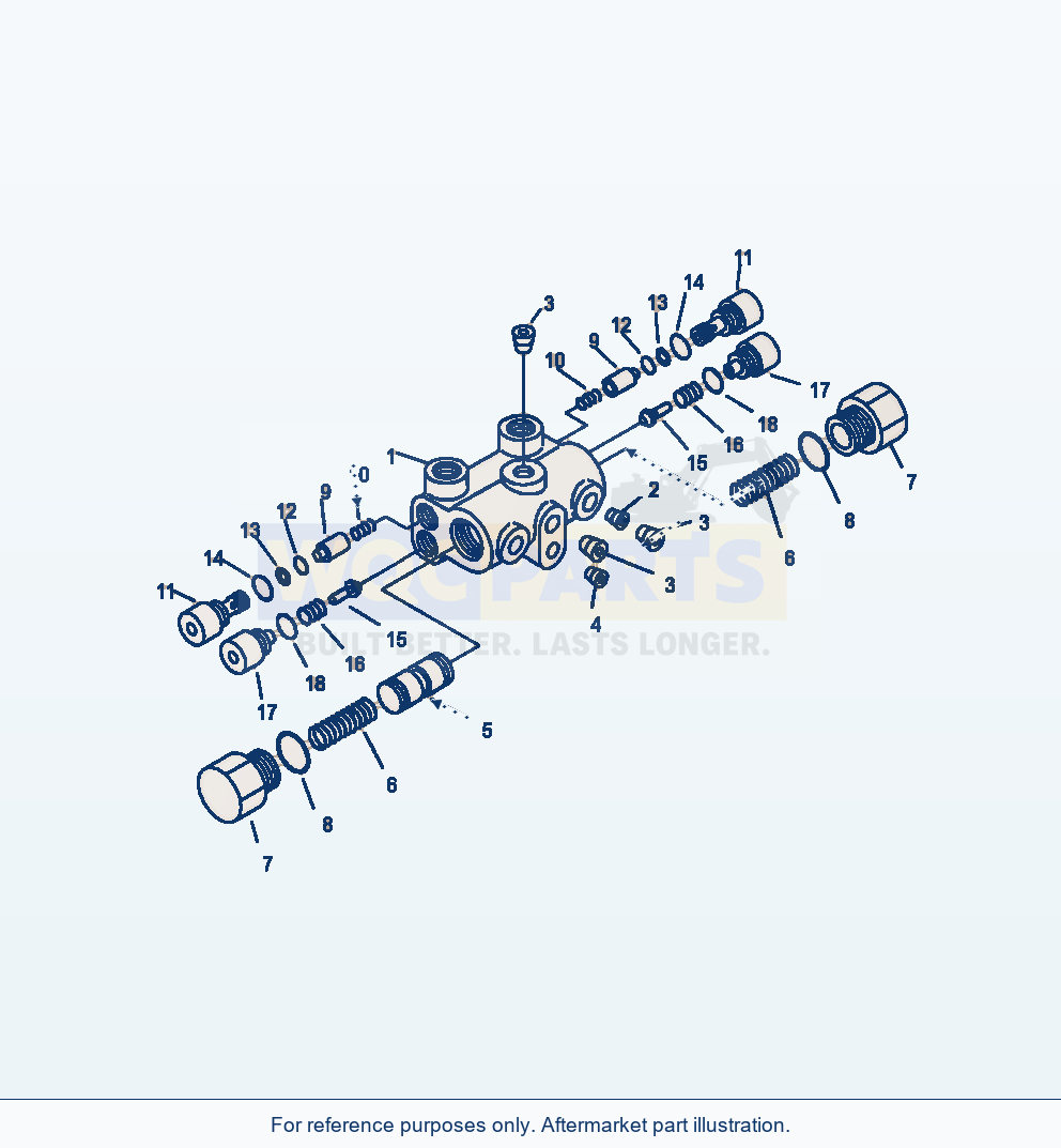 Komatsu WA250-6 Steering Line Cushion Valve parts diagram