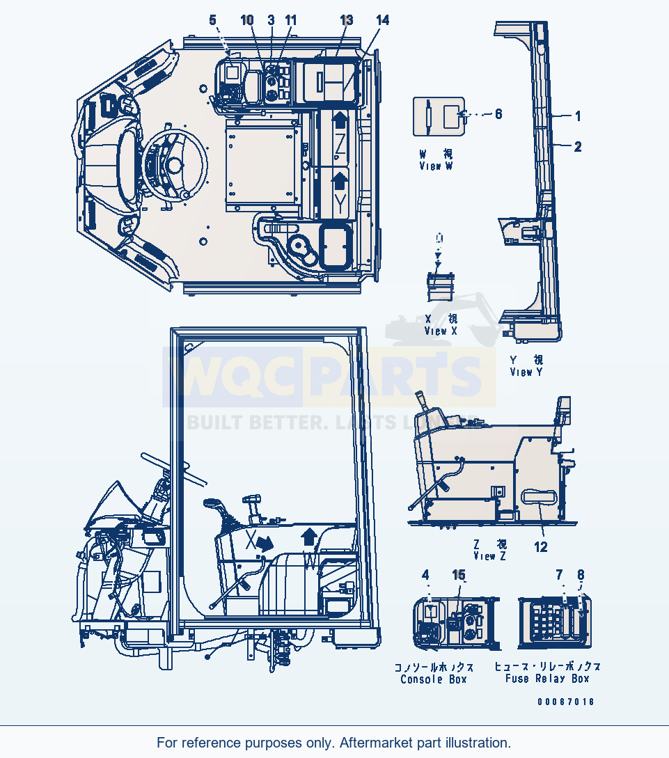 Komatsu WA250-6 Marks And Plates (Floor Decal) (English) parts diagram