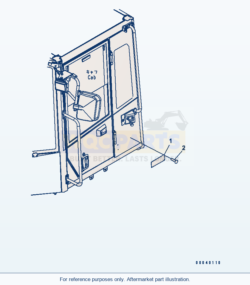 Komatsu WA250-6 Plate (Rops) (English) Serial 75001-UP parts diagram